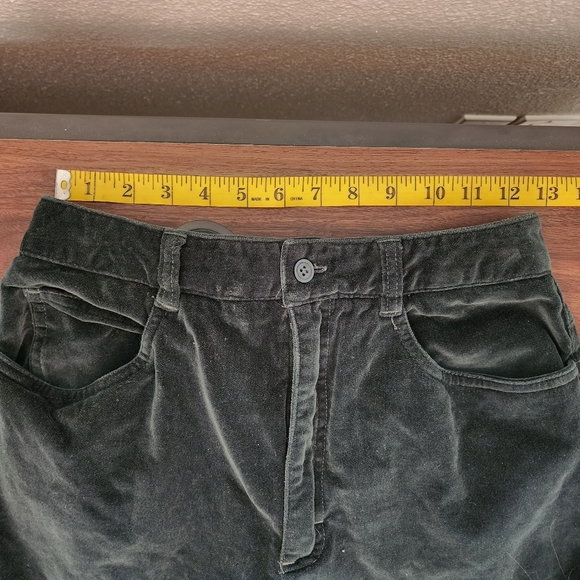 Vintage Talbots Emerald Green Velvet Slim Fit Jeans - Picture 8 of 11